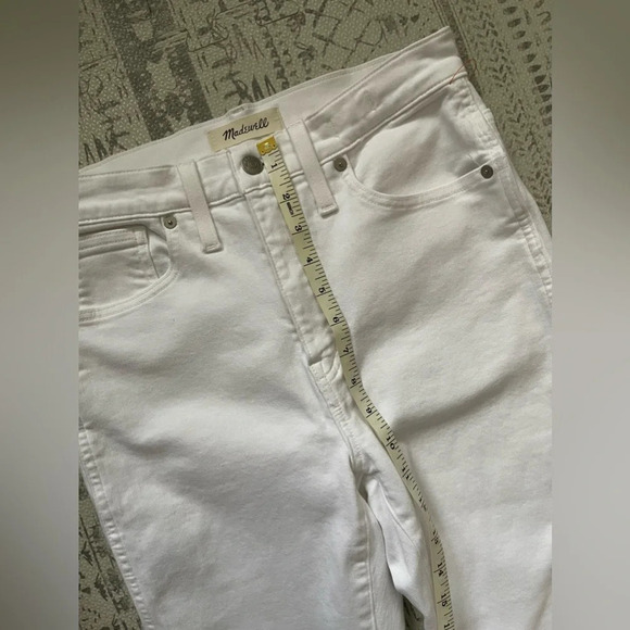 Madewell 10" High-Rise Skinny‎ Jeans in Pure White 28 - Picture 6 of 10